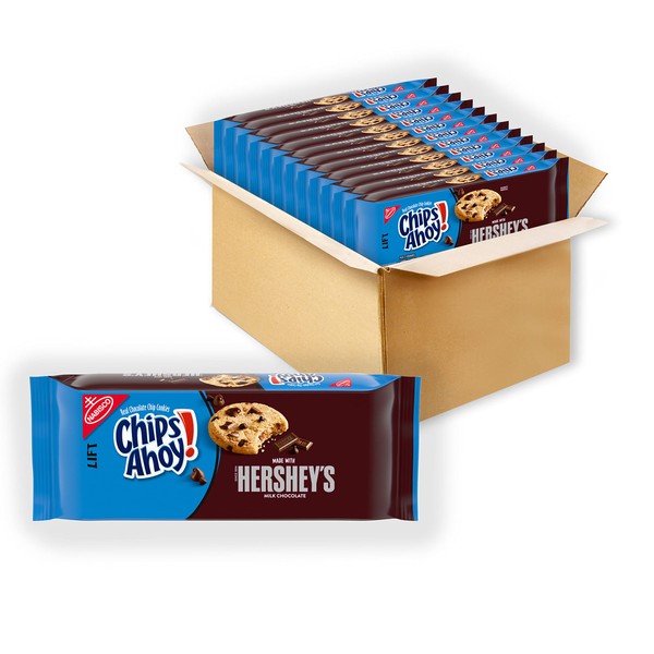 CHIPS AHOY! Hershey's Milk Chocolate Chip Cookies, 12-9.5 oz Packs