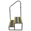 DYNAMI RV Stairs 2 Step Ladder, Steel Black Porch Steps
