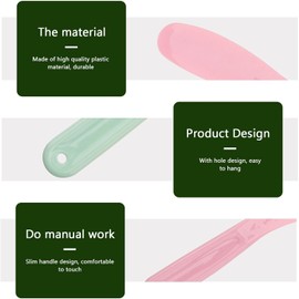 Espátula de Maquillaje de Plástico, Set de Mezclar Aplicador Cosmético para Crema y Mascarilla, Agarre Cómodo, Almacenamiento Práctico Color Aleatorio