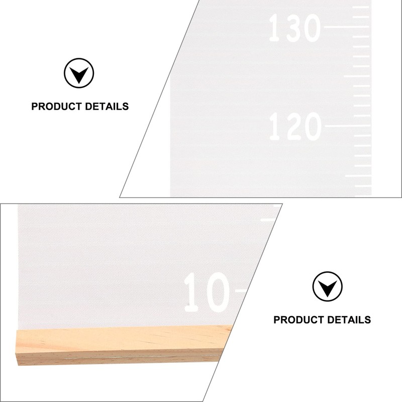Alipis Canvas Growth Chart Height Recording Ruler, Wood Frame Canvas