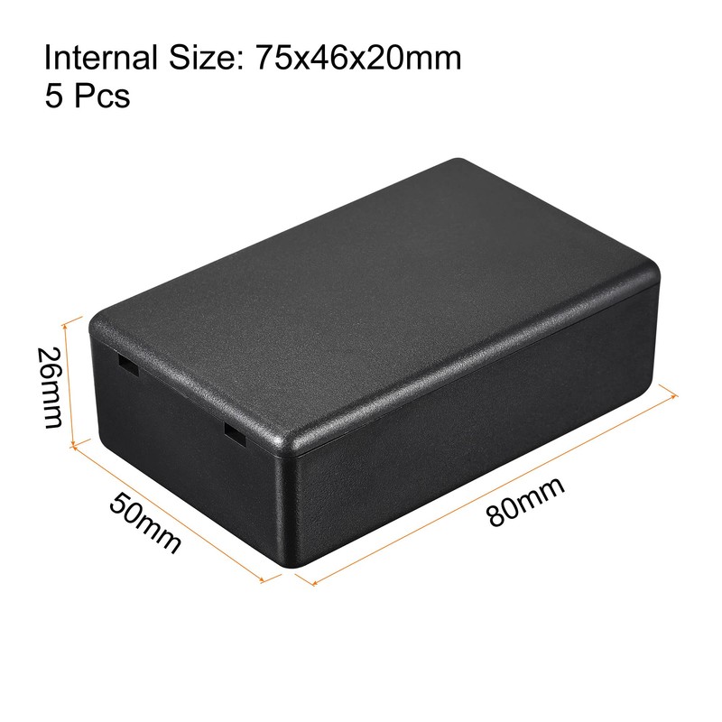 sourcing map Mini Dustproof Junction Box 80x50x26mm ABS for Electrical