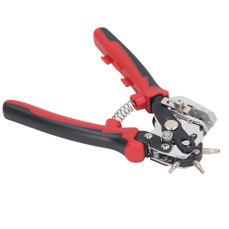 Leather Hole Punch 6 Holes 360 Degree Rotating Adjustable Margin