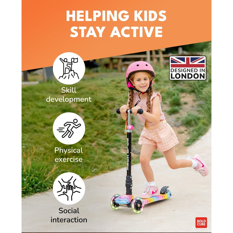 BOLDCUBE Big Fold | Three Wheel Scooter for Children Ages