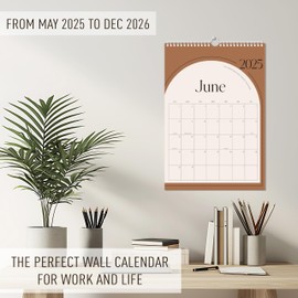 Aesthetic 2025-2026 Wall Calendar - 20 Monthly Calendar from May 2025 to December 2026, 14.5" x 10.5", Modern Vertical Wall Hanging Calendar for Organizing & Planning