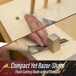 SUIZAN Small Hand Saw 5" Flush Cut Blade - Compact Japanese Pullsaw Single Edge Woodworking Tools