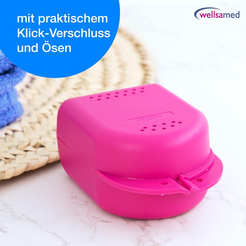 Wellsamed KFO Box, Braces Box, Dento Box maxi, Pink, Flat
