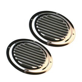 COC-LF Round Louvered Vent, Marine Boat Vent丨Stainless Steel Louvered Vent丨Total 2 Pack (5INCH)
