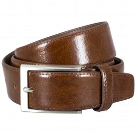 LINDENMANN Men's Full Leather Belt Made of Cowhide Leather, 35 mm Wide, Can Be Shortened, XXL Mogano, brown, Bundweite 100 cm Gesamtlänge 115 cm W 39.5 XL