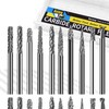 Mini Carbide Burrs Set 1/8’’ Shank Solid Tungsten Carbide Burrs