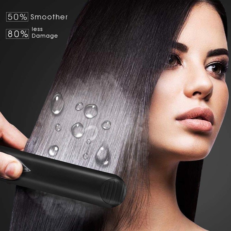 DORISILK Steam Straightener for Hair, Professional Steam Flat Iron Salon