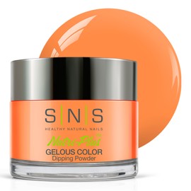 SNS Nail Dip Powder, Gelous Color Dipping Powder - Merci Beaucoup (Orange, Cream) - Long-Lasting Dip Nail Color Lasts 14 Days - Low-Odor & No UV Lamp Required - 1 OZ