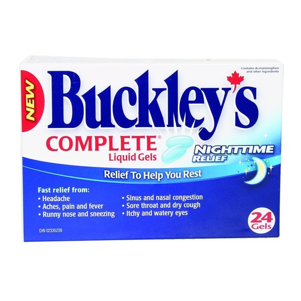 BUCKLEYS COMPLETE COUGH, COLD & FLU - NIGHTTIME, 24GC