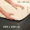 Studio Basic Fitted Sheet 200 x 200 cm, 100% Combed