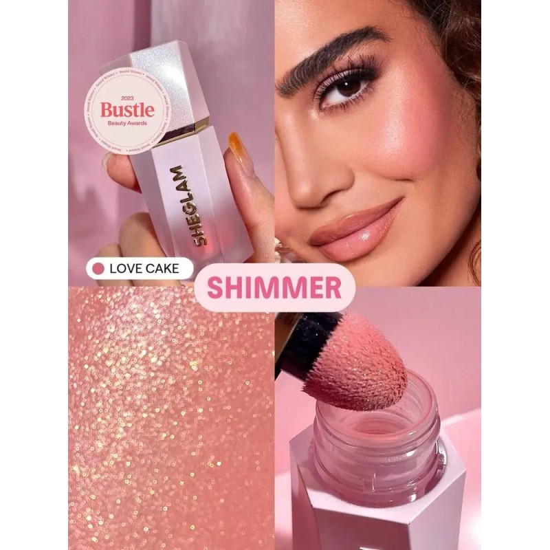 Rubor Líquido Sheglam Color Bloom Love Cake Brillante para Mejillas