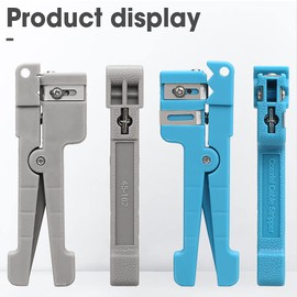 Duogalia 10PC Fiber Optic Cutter Tool 45-162 and 45-163 Coax Cable Stripper Fiber Optical Buffer Tube Jacket Stripper coaxial cable crimper universal wire stripper
