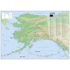 Detailed Alaska Physical State Map - 23.3 x 16.5 Inches