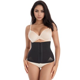 VOLUPTUOSA Women's, Ultra-Firm Trainer with Tummy Control, Shapewear for an Hourglass Figure, Waist Cincher, Black, Large