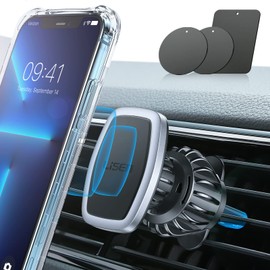 LISEN Magnetic Phone Holder for Car Mount, Magnetic Car Mount Sliver