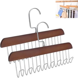 TERRYYO Percha para Sujetador, Percha para Camisetas sin Mangas con 8 Ganchos, Percha Giratoria de 360° Que para Cinturón, Corbata, Sujetador, Bufanda,Camisas(2 Pcs)