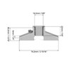 QWORK Caliper Depth Base Carbon Steel T-Bar Attachment for Dial/Digital/Vernier