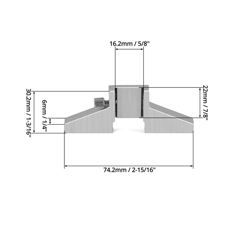 QWORK Caliper Depth Base Carbon Steel T-Bar Attachment for Dial/Digital/Vernier