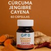 Cúrcuma, Jengibre, Cayena Polvo - 60 Cápsulas - Suplemento Sabor