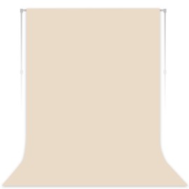 Beige Backdrop for Photoshoot, Professional Photo Backdrop Background Curtain for Product Photography，Portraits, Wedding, Party, Live Streaming Video Recording 5X7 FT (Background Only)
