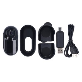 Pet Action Camera Lightweight HD Cats Dogs Wearable Camera with Video Records for Outdoor Cycling Black