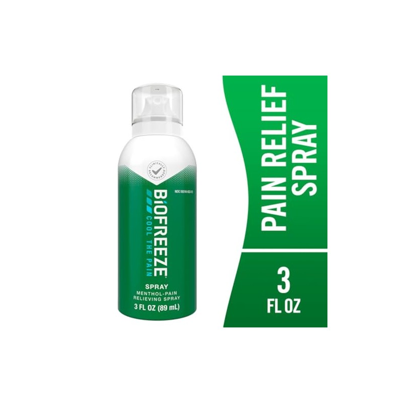 Biofreeze Menthol Spray 3 FL OZ Colorless Aerosol Spray Associated