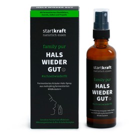 STARTKRAFT Hals wieder gut, natürliches Rachenspray aus fermentierten Wildkräutern, Halsspray mit Wirkstoffen von Acerola, Efeu, Sanddorn, Isländisch Moos, Propolis und Hagebutte