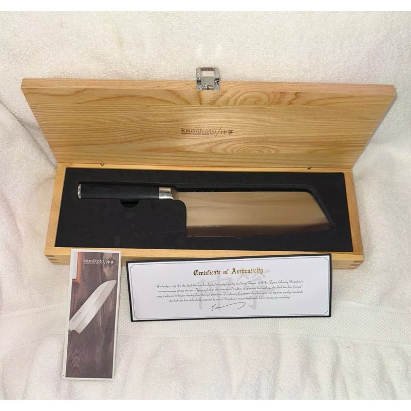 Kamikoto Chuka Bocho Cleaver - Ash Wood Box with COA