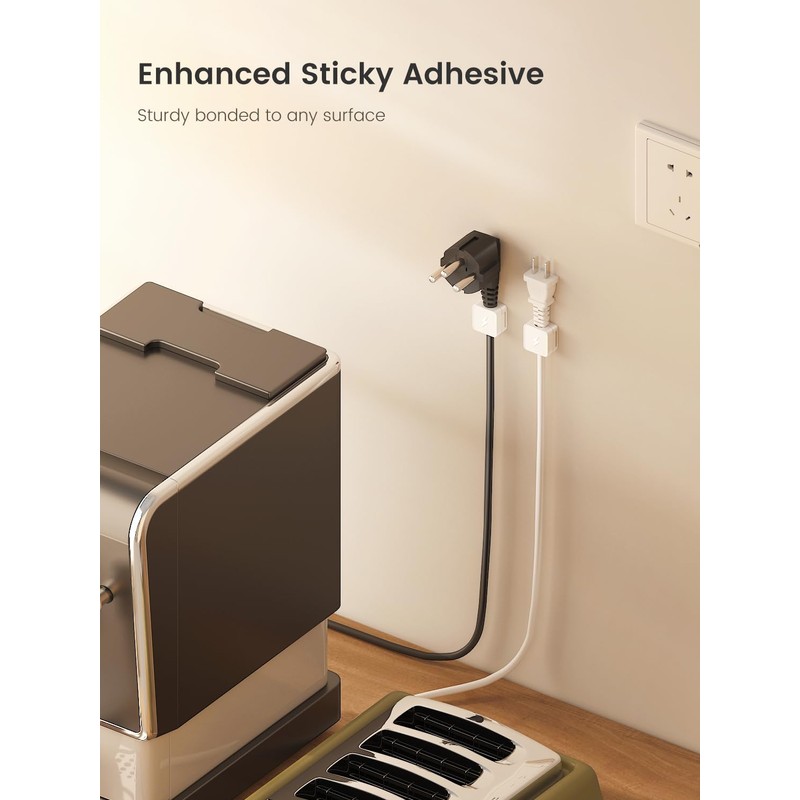 8 Pack Magnetic Cable Clips, Phone Cord Holder for Nightstand,