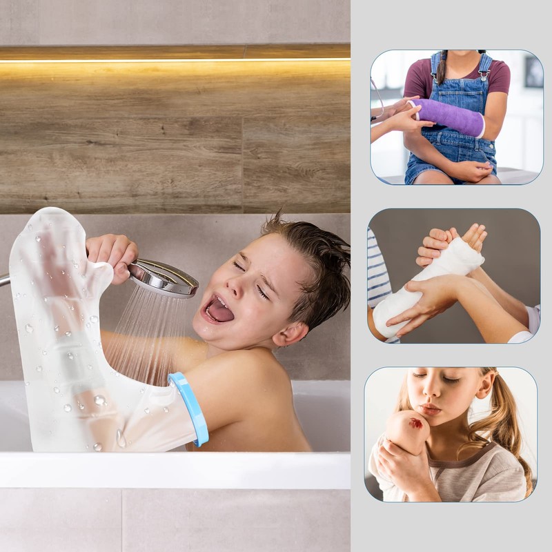Waterproof Kids Cast Cover for Shower Arm, Teens Long Full