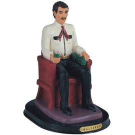 ICE ARMOR 10.5" H Jesus Malverde Statue Angel of The Poor Sinaloa Religious Figurine Office Desk/Home/Living Room/Table Decor, Perfect House Warming Gifts for New Home