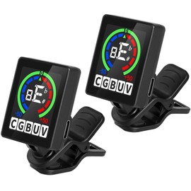 Guitar tuner Clip On Color Display SH-05 for Guitar Ukulele (Color screen 2 pack)