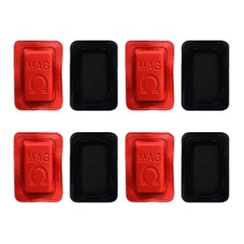 MAG  Kit de 16 imanes de Ferrita  Para Terapia de Biomagnetismo  3500 Gauss  Color Rojo positivo y Negro Negativo  Tamao 22mm x 44mm                  