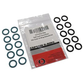 (10 sets) COLOR CODED ORing Set - Cornelius Keg Ball Lock Connectors for Homebrew Kegs by Captain O-Ring