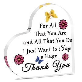Thank You Gifts for Women Colleague Acrylic Plaque Boss Supervisor Leader Appreciation Gifts Mothers Day Birthday Gifts for Mum Teacher Babysitter Thank You Desk Sign Nurse Day School Assistant Friend
