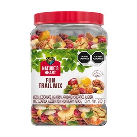 Nature's Heart - Fun Trail Mix, Mezcla Orgánica de Frutos Deshidratados, y Nueces, Nuez de la India, Goldenberry, Almendra, Cacahuate, Pi...