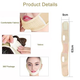 yufana V Shape Lifting Mask, Face Belt, Slimming Bandages, Double Chin Remover, Face Lifting Bandage, Chin Strap for Women and Men, Improve Face Contours (Skin Colour)