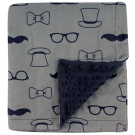 Hudson Baby Unisex Baby Plush Mink Blanket, Gentleman, One Size