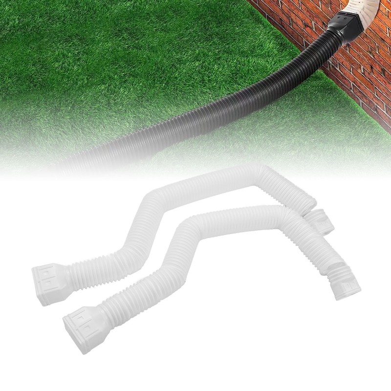 2 Set Gutter Downspout Extension Flexible 21in to 58in Drainage