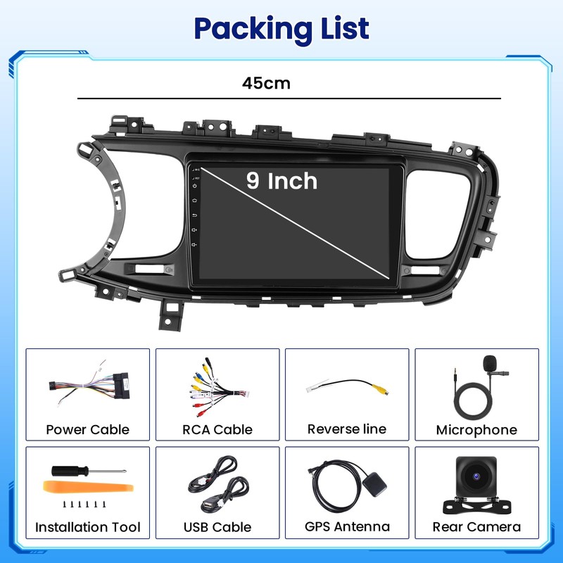 Hikity 4+64G Car Radio Stereo for Kia Optima K5 2013-2015