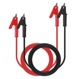 UMLIFE 6PCS Dual-Ended Alligator Clip Test Leads,15A Test Lead Wire Cable with Insulators Clips,Test Flexible Cable with Protective Jack Copper Clamps for Electrical Testing 3.3 ft/1m