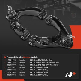 A-Premium 2 x Front Upper Control Arm, with Ball Joint & Bushing, Compatible with Nissan Frontier 1998-2004