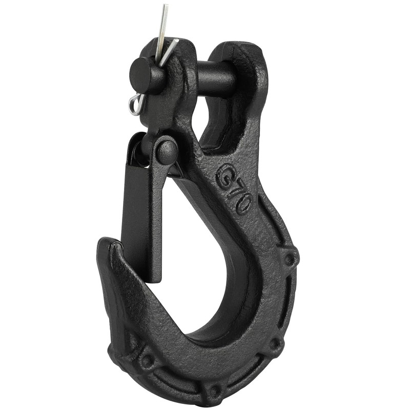 Runfarr 3/8 Inch Winch Hook, Forged Steel Winch Hook for