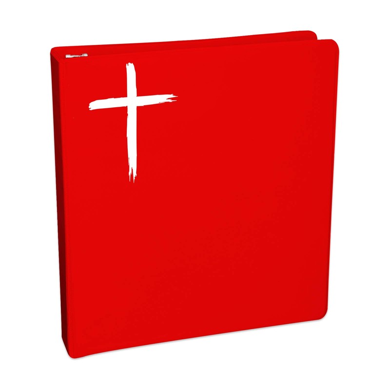World Design Christian Cross Notebook Car Laptop 5.5" (White)