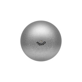 DRUNA Rhythmic Gymnastics Ball Metallic + PVC Glitter 15 cm 300 gr, Gymnastics Apparatus, Exercise Ball (Silver)