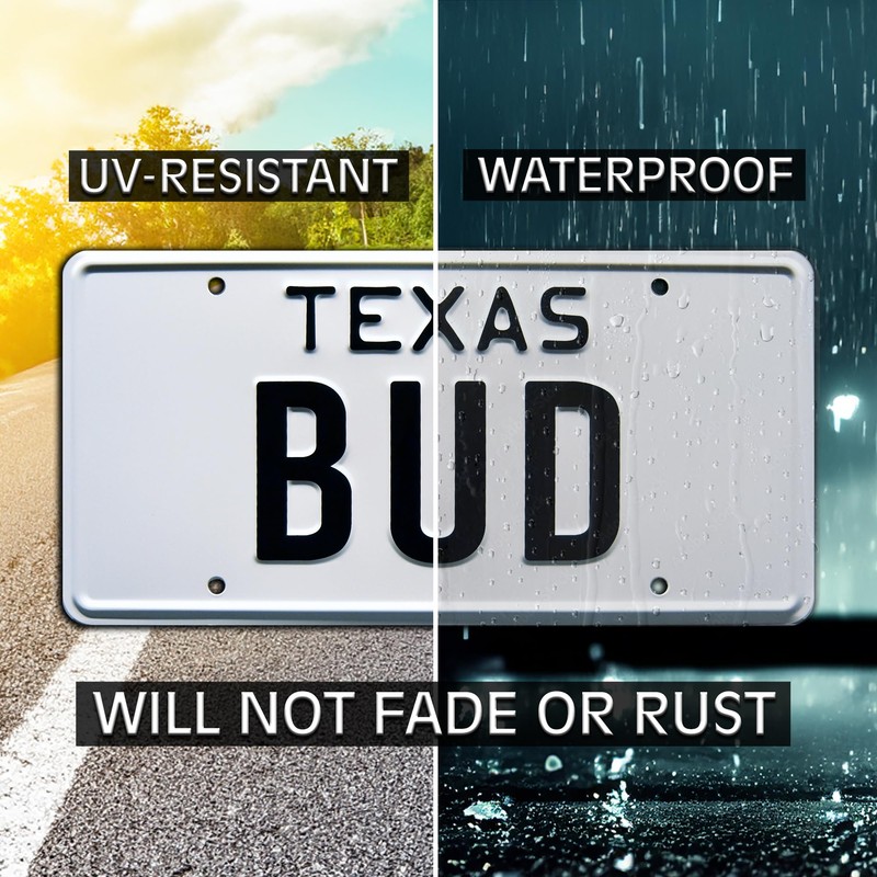 Urban Cowboy | BUD | Metal Stamped License Plate