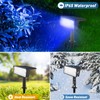 T-SUN Blue Solar Spot Lights Outdoor 4 Pack, 49 LED